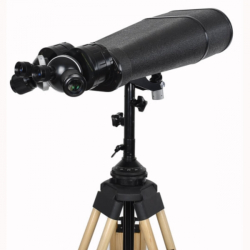 Jumelles d'astronomie géantes bi-oculaires 25-40x100 DIGITAL OPTIC EGEON avec trépied en bois