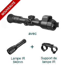 PACK Lunette jour et nuit HIKMICRO ALPEX 4K LITE A40EL avec télémètre + Lampe IR 940nm + Support de lampe IR